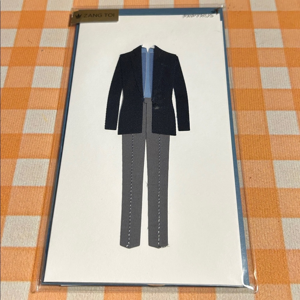 “Semi Formal” Zang Toi Mens Fashion Blank Papyrus card